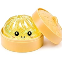 Mystery Glitter Dumpling Squishy Squeezy Bun Figure 8.5 cm Assorted Colors