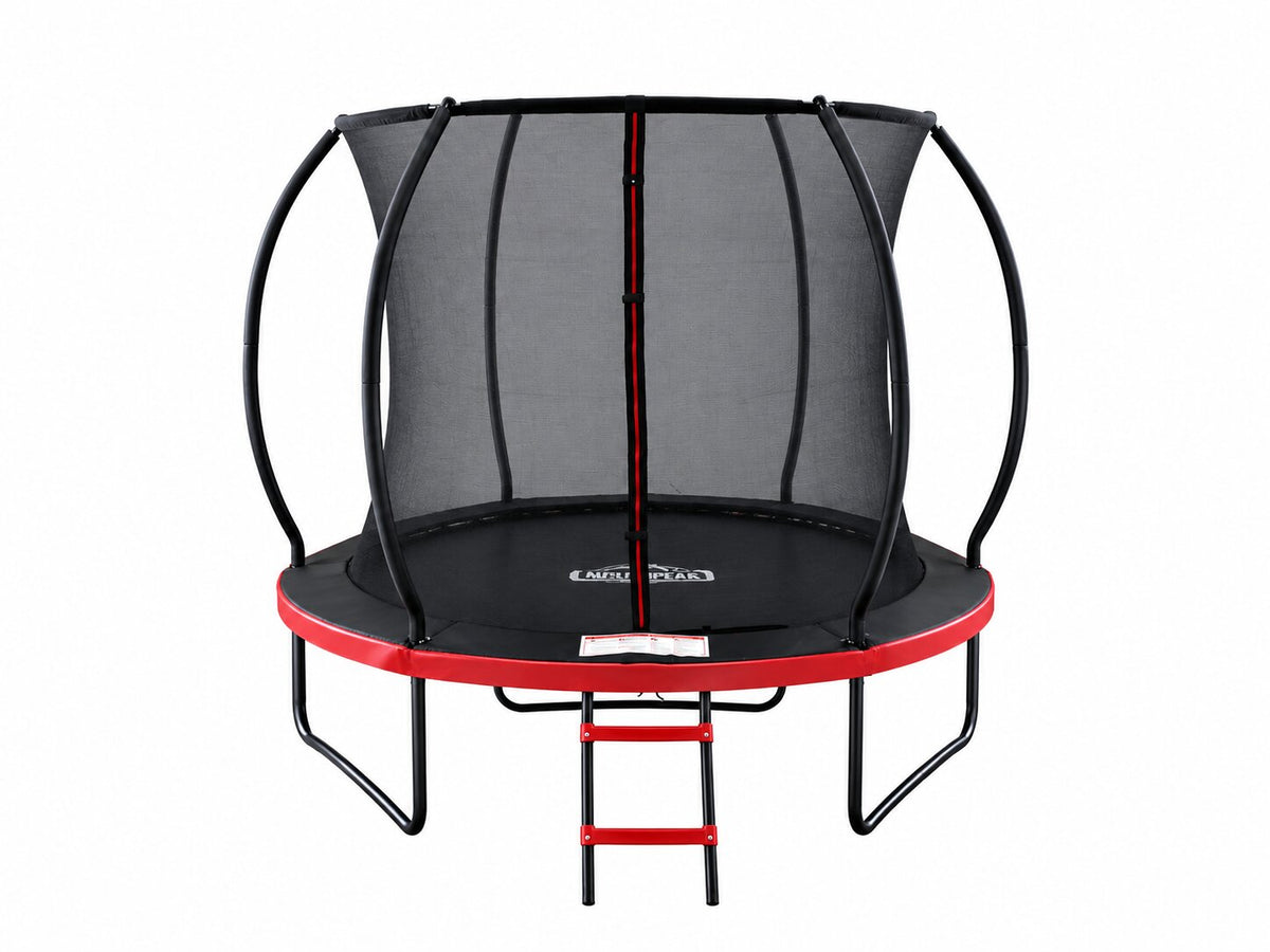 Mountpeak Pumpkin Trampoline with Ladder - Black & Red, 8ft