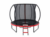 Mountpeak Pumpkin Trampoline with Ladder - Black & Red, 8ft
