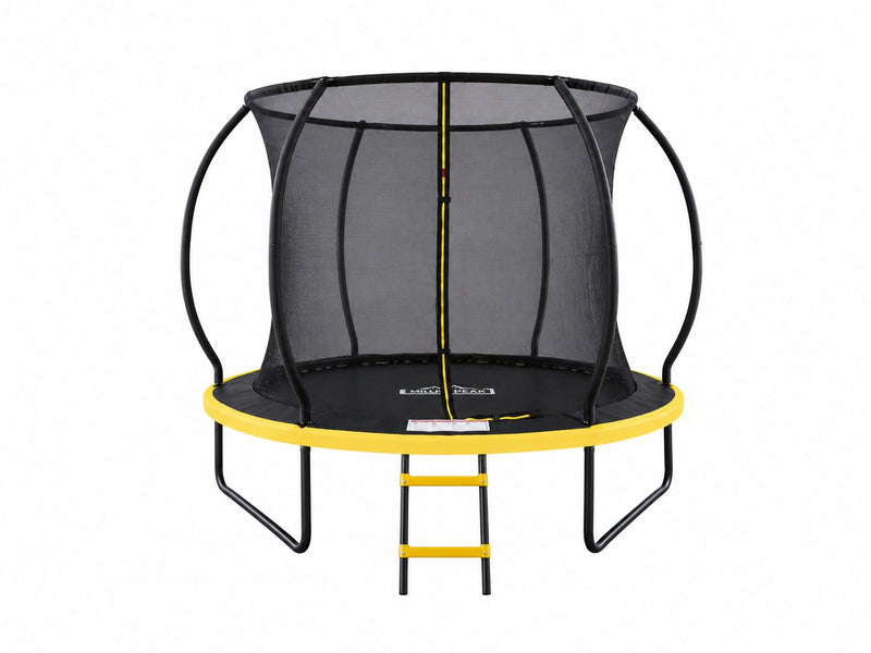 Mountpeak Pumpkin Trampoline with Ladder - Black & Yellow, 8ft