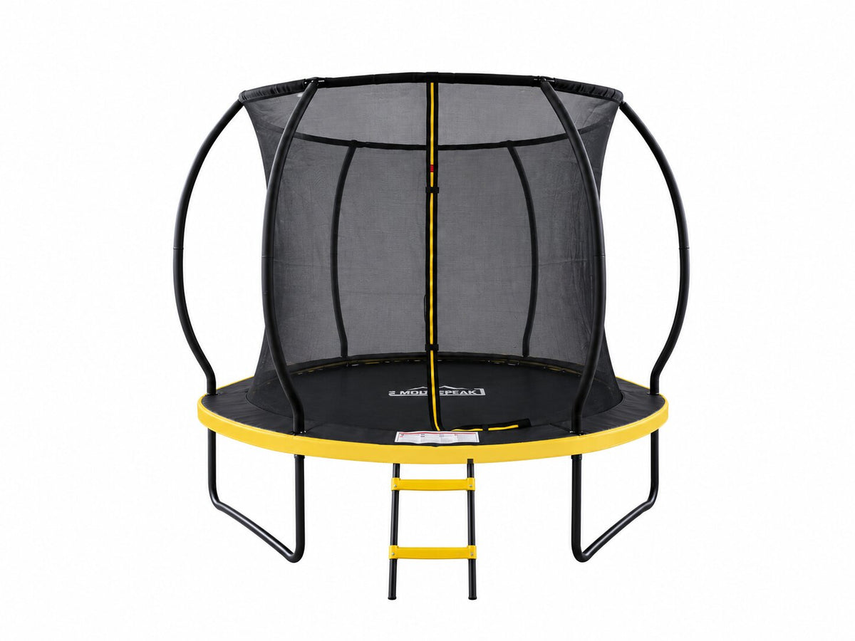 Mountpeak Pumpkin Trampoline with Ladder - Black & Yellow, 8ft