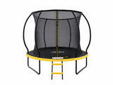 Mountpeak Pumpkin Trampoline with Ladder - Black & Yellow, 8ft
