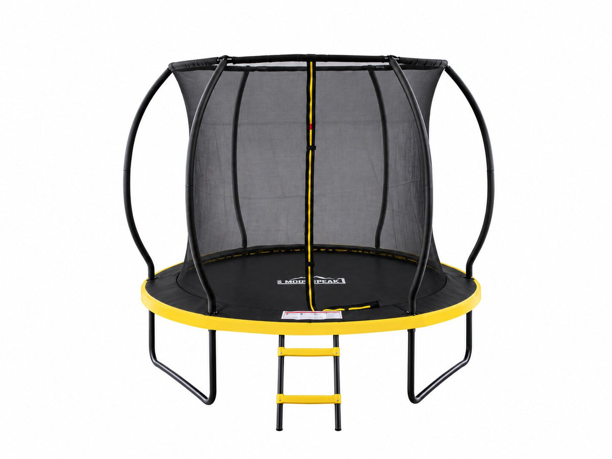 Mountpeak Pumpkin Trampoline with Ladder - Black & Yellow, 8ft