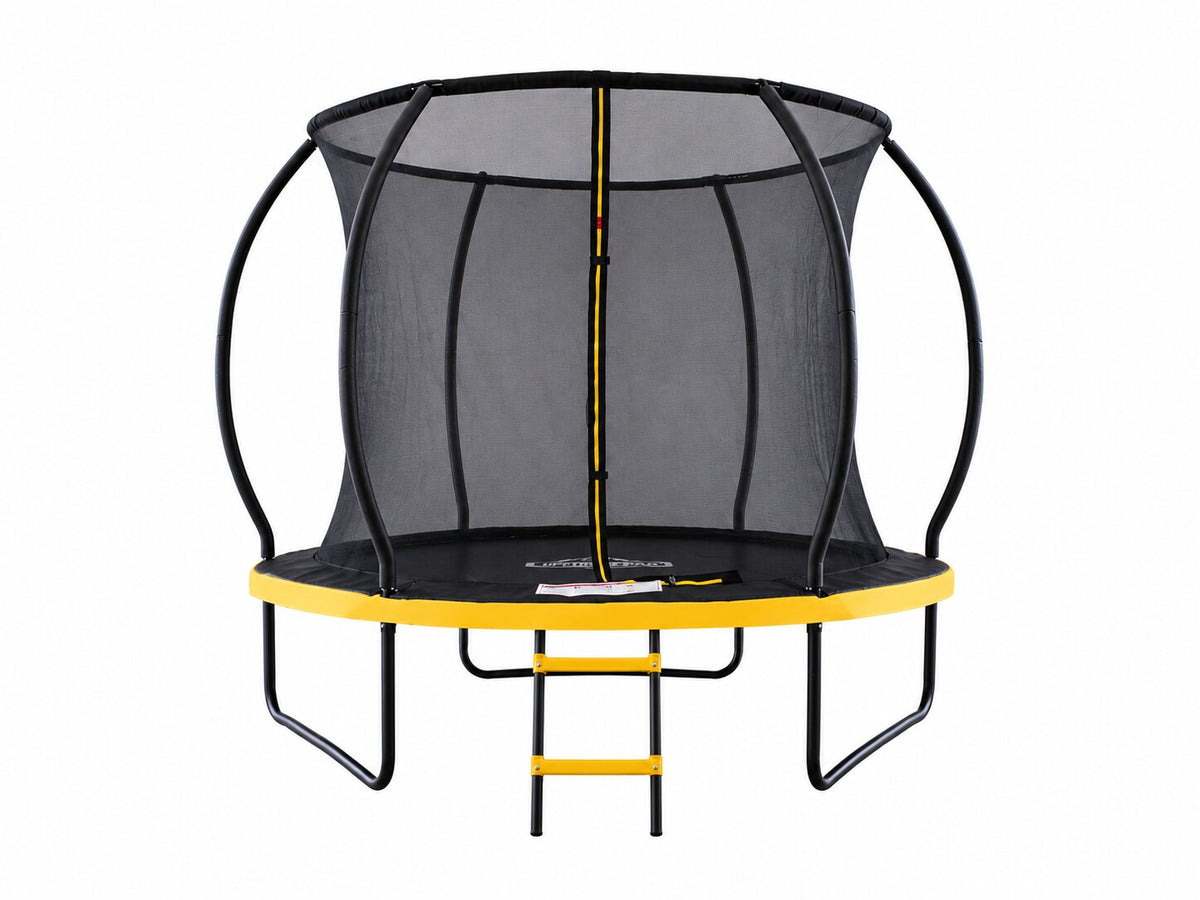 Mountpeak Pumpkin Trampoline with Ladder - Black & Yellow, 8ft