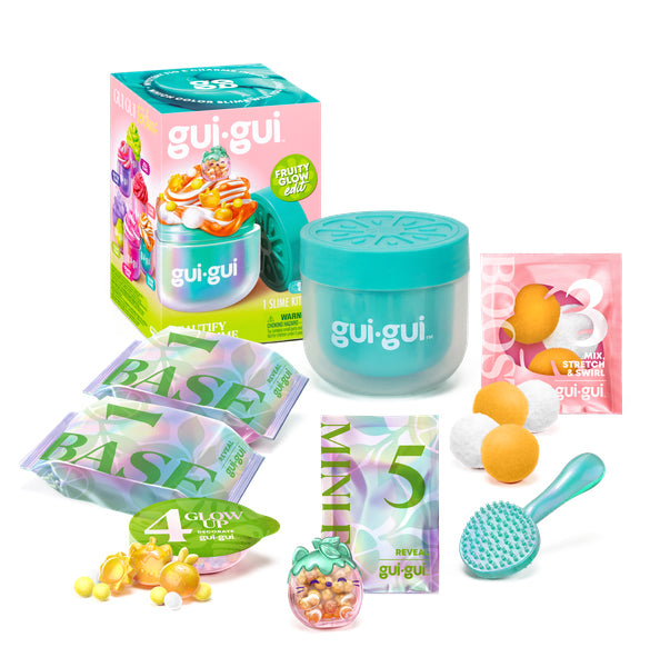 Gui Gui Slime Fruity Glow Single Pack Assorted Color Sensory Slime Toy for Kids Creative Play