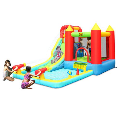 Happy Hop Jump & Splash Double Blaster Inflatable Water Slide for Kids - 400x300x220cm