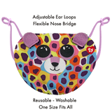 TY Giselle Leopard Reusable Washable Mask - Multicolor