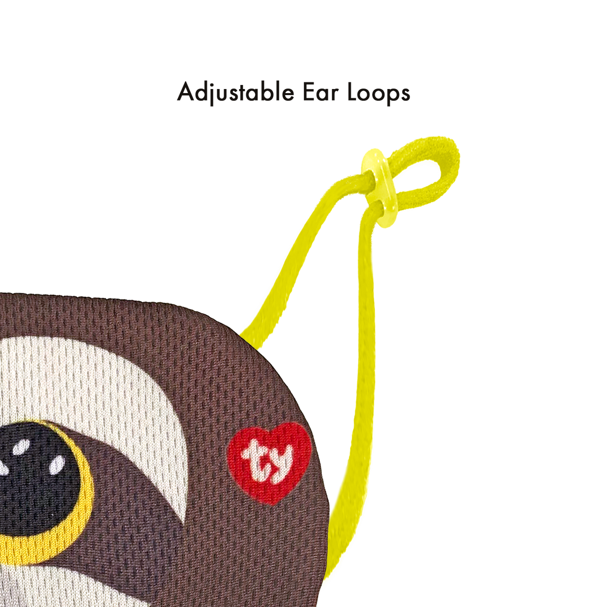 TY Dangler Sloth Reusable Washable Mask - Brown