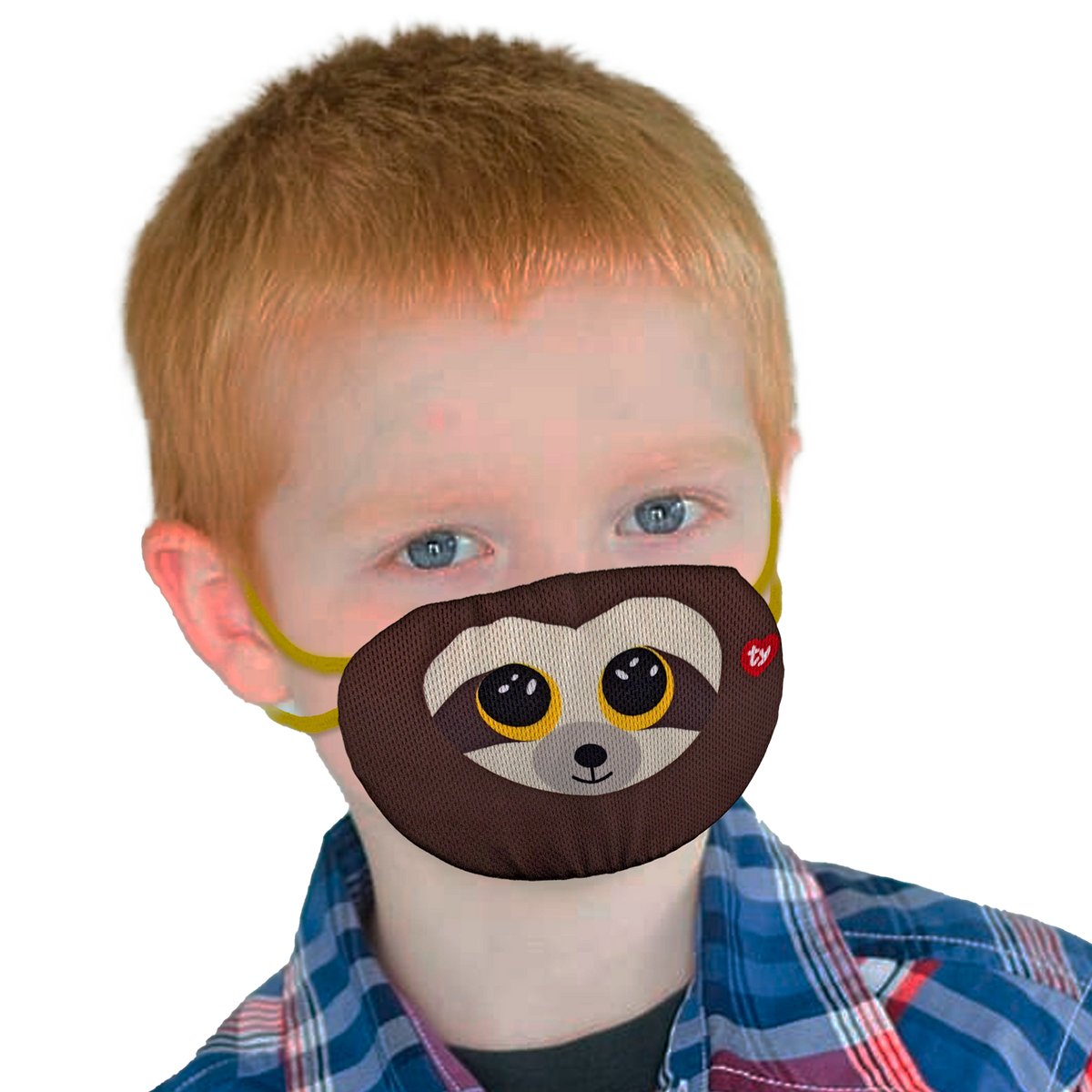 TY Dangler Sloth Reusable Washable Mask - Brown