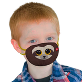 TY Dangler Sloth Reusable Washable Mask - Brown