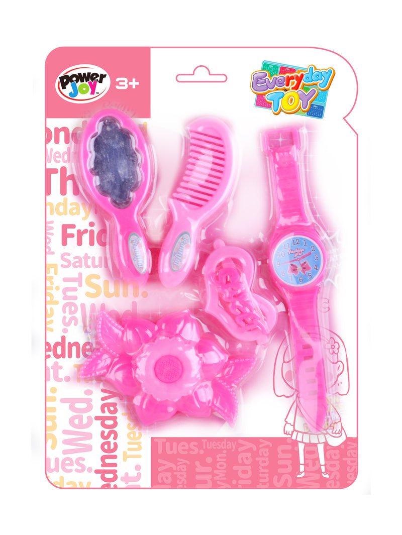 Power Joy Everyday Dresser Pretend Play Set - Assorted Beauty & Dressing Table Role Play Toys for Kids