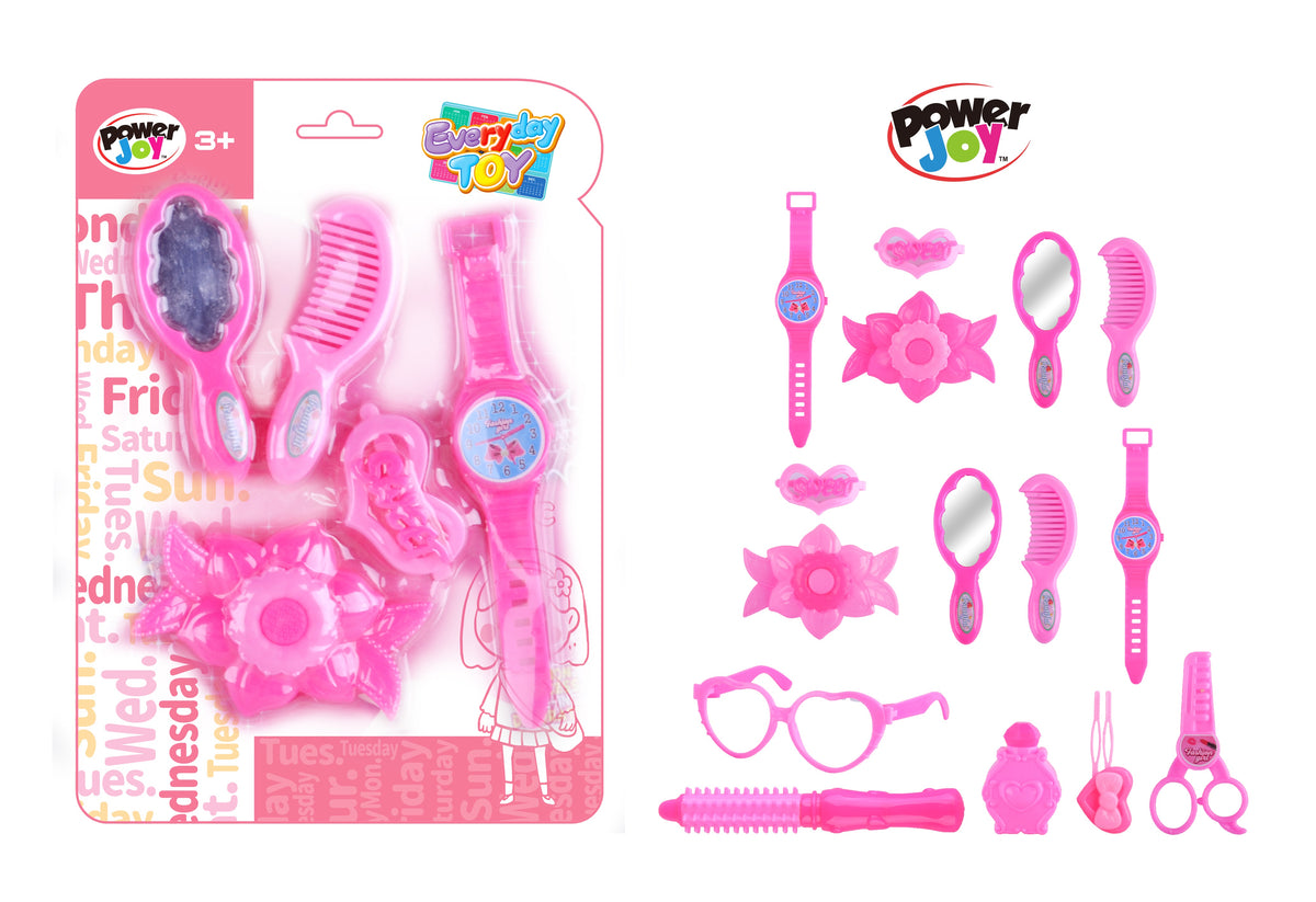 Power Joy Everyday Dresser Pretend Play Set - Assorted Beauty & Dressing Table Role Play Toys for Kids