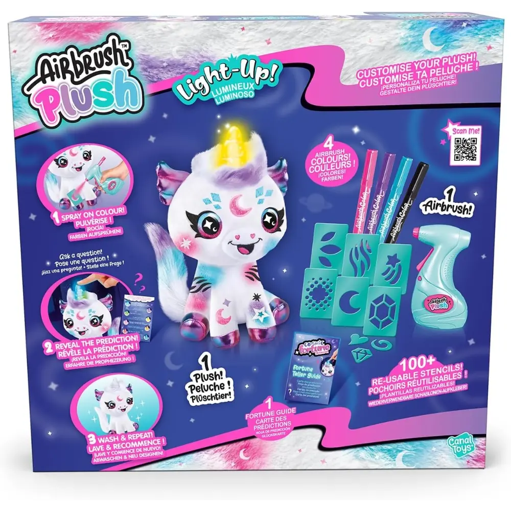 Airbrush Plush - Cosmic Unicorn Battery Operated