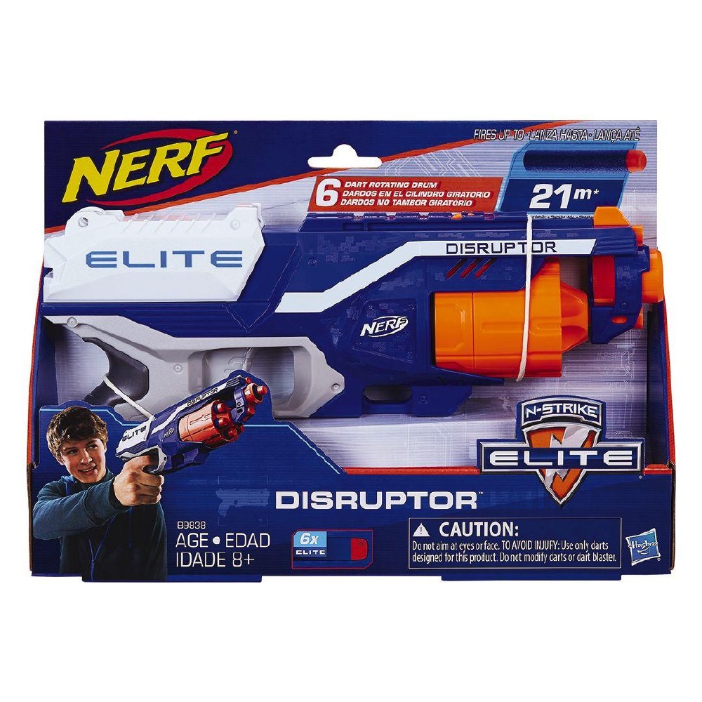 Nerf N-Strike Elite Disruptor 6-Dart Blaster Toy for Kids