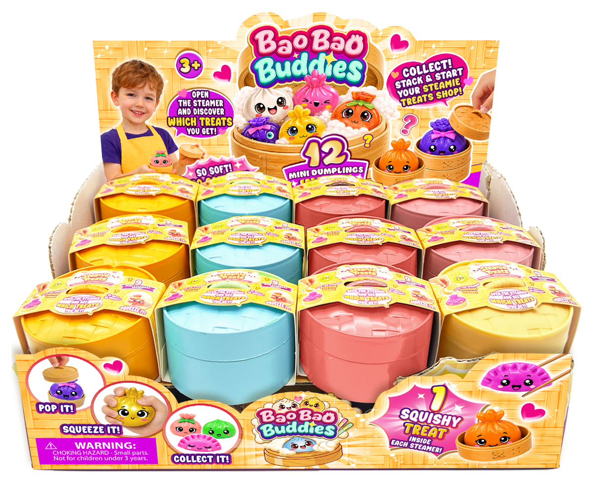 Premium Dumplings Medium 5.5cm Squishy Sensory Fidget Toy for Kids - Assorted Colors