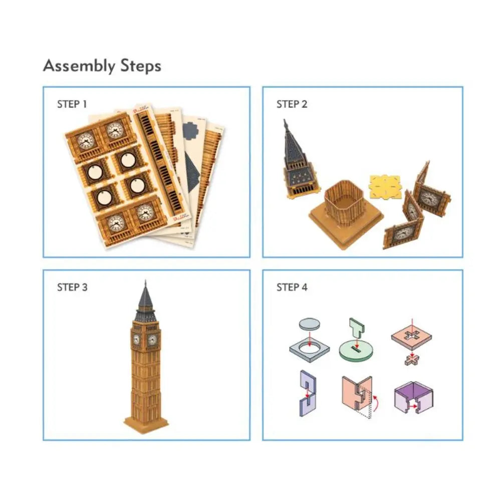 3D PUZZLE BIG BEN LONDON 44-PIECE
