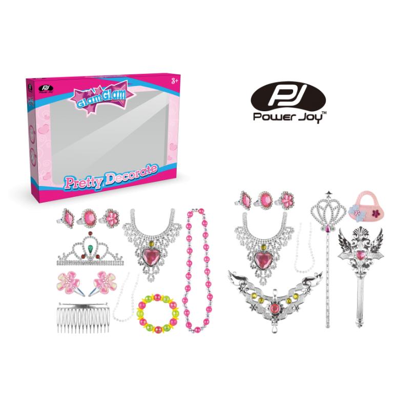 Power Joy GlamGlam Princess Dress-Up Jewelry Roleplay Set for Kids