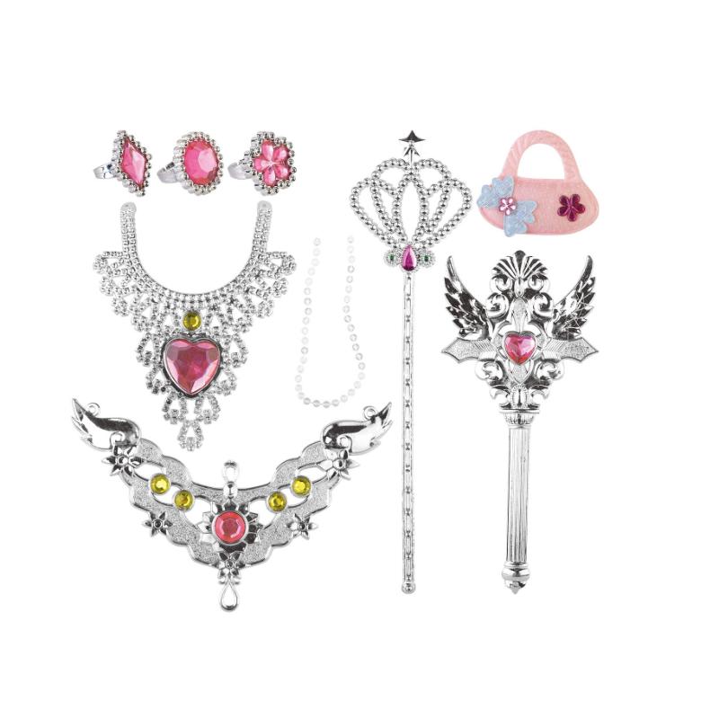 Power Joy GlamGlam Princess فستان-Up Jewelry Roleplay طقم for Kids