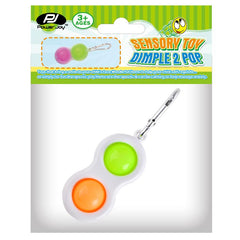 Power Joy Fidget Toy Dimple 2 Pop Keychain 1-piece