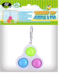 Power Joy Fidget Toy Dimple 3 Pop Keychain