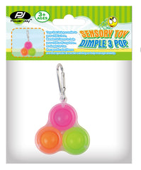 Power Joy Fidget Toy Dimple 3 Pop Keychain