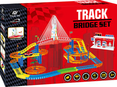 Power Joy Vroom Magic Track Bridge Battery-Operated Vehicle Set