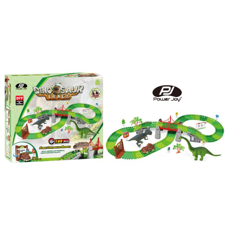 Power Joy Magic Track Dinosaur 182-pieces Battery Operated