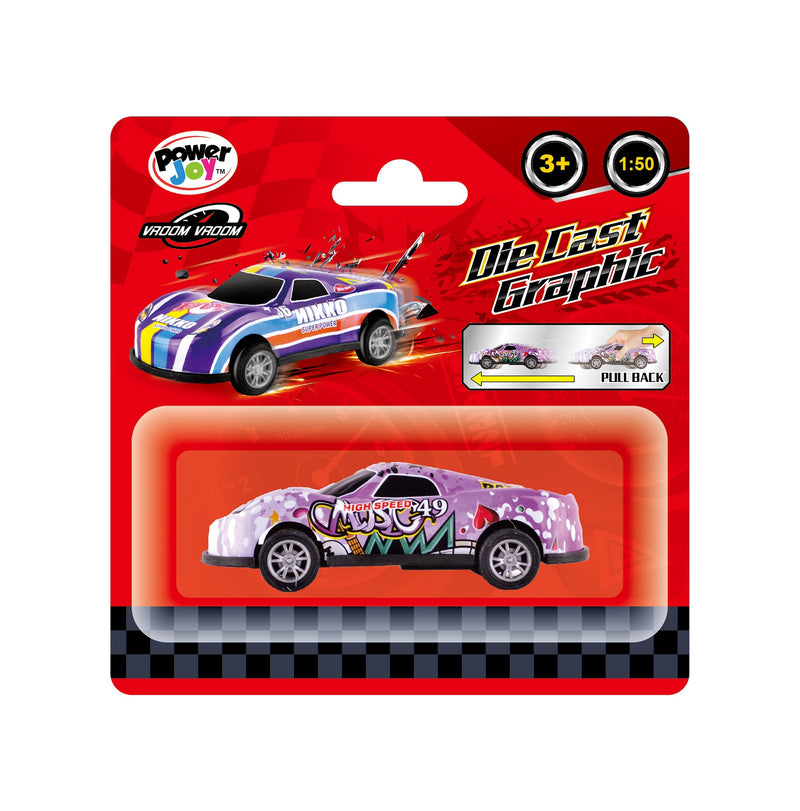 Power Joy Vroom Vroom Dc Graphic Car 1/50 Assortments