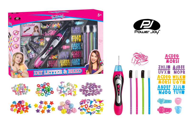 Power Joy Glamglam DIY Letter & Bead 2-In-1 Set for Kids
