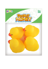 Kidzpro Floating Duck Bath Toys 4-Piece Set - Cute Rubber Duck Water Play Toys for Babies & Toddlers