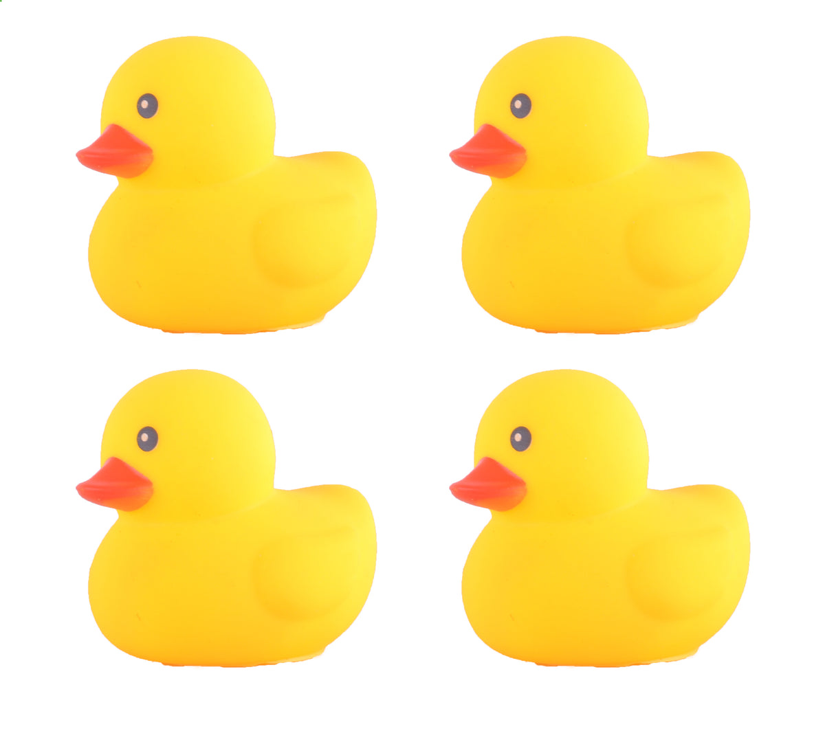 Kidzpro Floating Duck Bath Toys 4-Piece Set - Cute Rubber Duck Water Play Toys for Babies & Toddlers