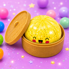 Glitter Gelatin-Filled Dumpling Squishy Fidget Toy - Assorted Colors