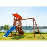 Dynamic Sports Arabian Cat Wooden Swing Set with Slide