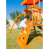 Dynamic Sports Arabian Cat Wooden Swing Set with Slide