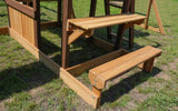 Dynamic Sports Arabian Tahr Wooden Swing Set with Viewing Deck