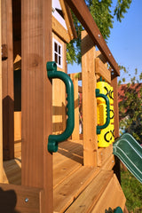 Dynamic Sports Arabian Ibex Wooden Swing Set with Slide & Clubhouse