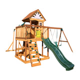 Dynamic Sports Arabian Ibex Wooden Swing Set with Slide & Clubhouse