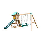 Dynamic Sports Arabian Baboon Wooden Swing Set with 2 Swings & Trapeze