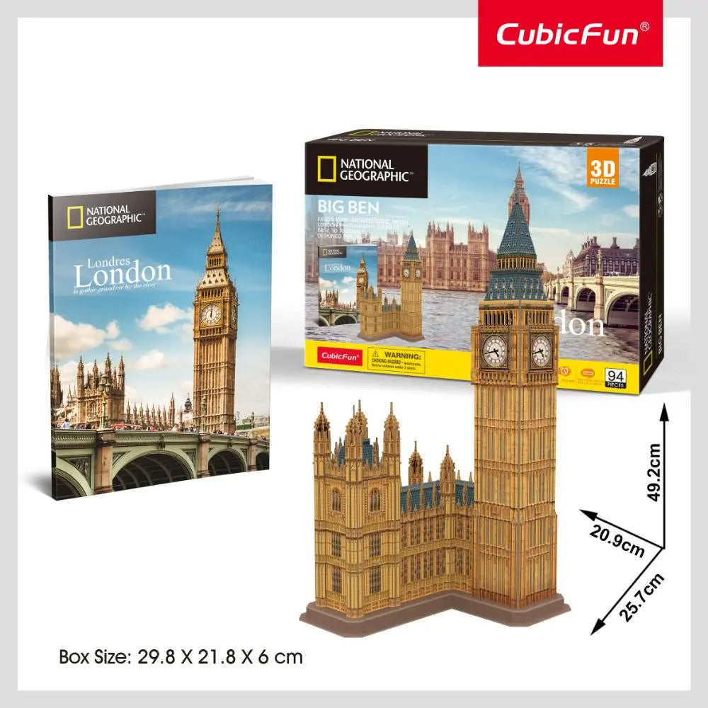 National Geo 3D Puzzle Big Ben London 2 94-Piece