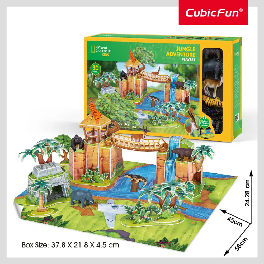 Ngeokids 3D Puzzle Jungle Adventure Playset