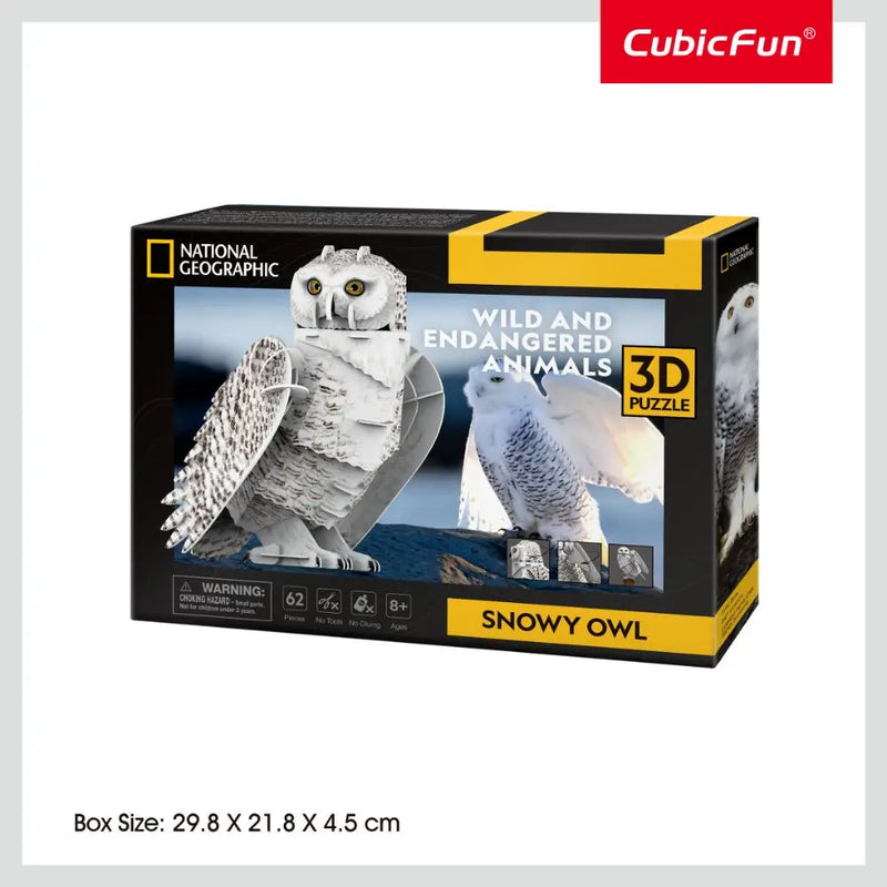 National Geographic 3D Puzzle Snowy Owl 62-pieces
