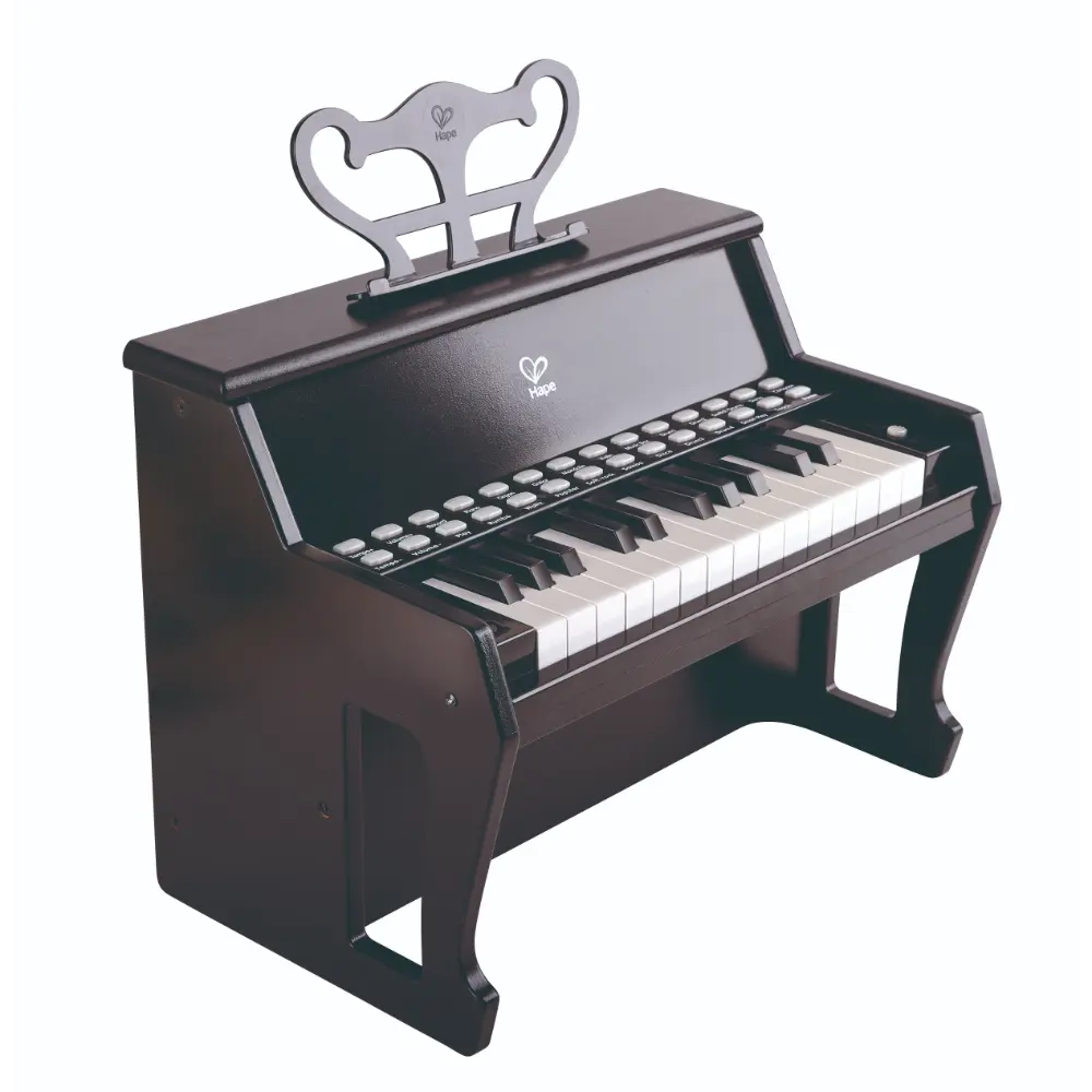 Hape Learn with Lights Piano Black Interactive Music Playset for Kids