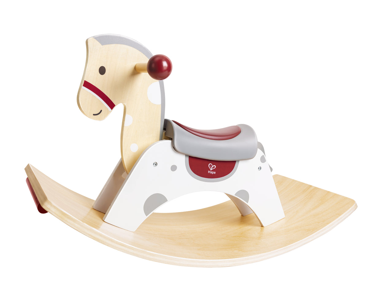 Hape 2-in-1 Rocking Horse Wooden Ride-On and Rocker Toy for Kids