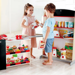 Hape Pop-Up Shop Wooden Roleplay Market Stand for Kids