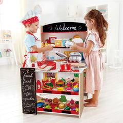 Hape Pop-Up Shop Wooden Roleplay Market Stand for Kids