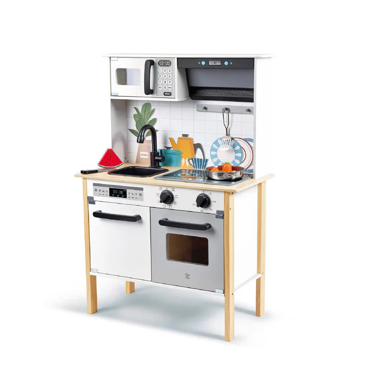 Hape Modern Smart Kitchen Light & Sound Interactive Playset for Kids