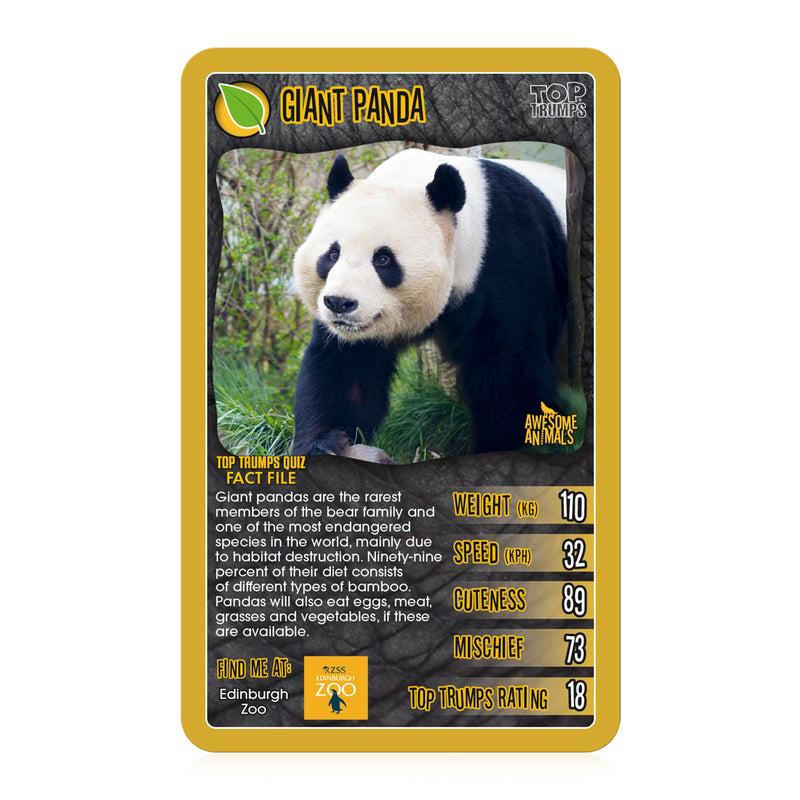 Top Trumps Awesome Animals Portable Educational Card لعبة