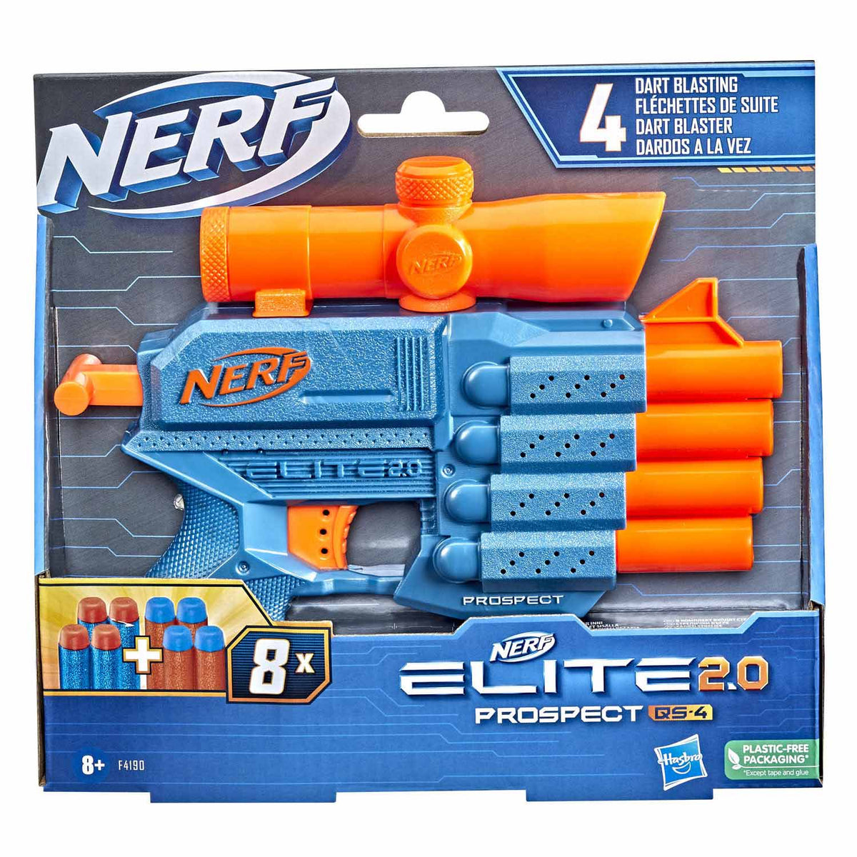 NERF Elite 2.0 Prospect QS-4 4-Dart Blaster