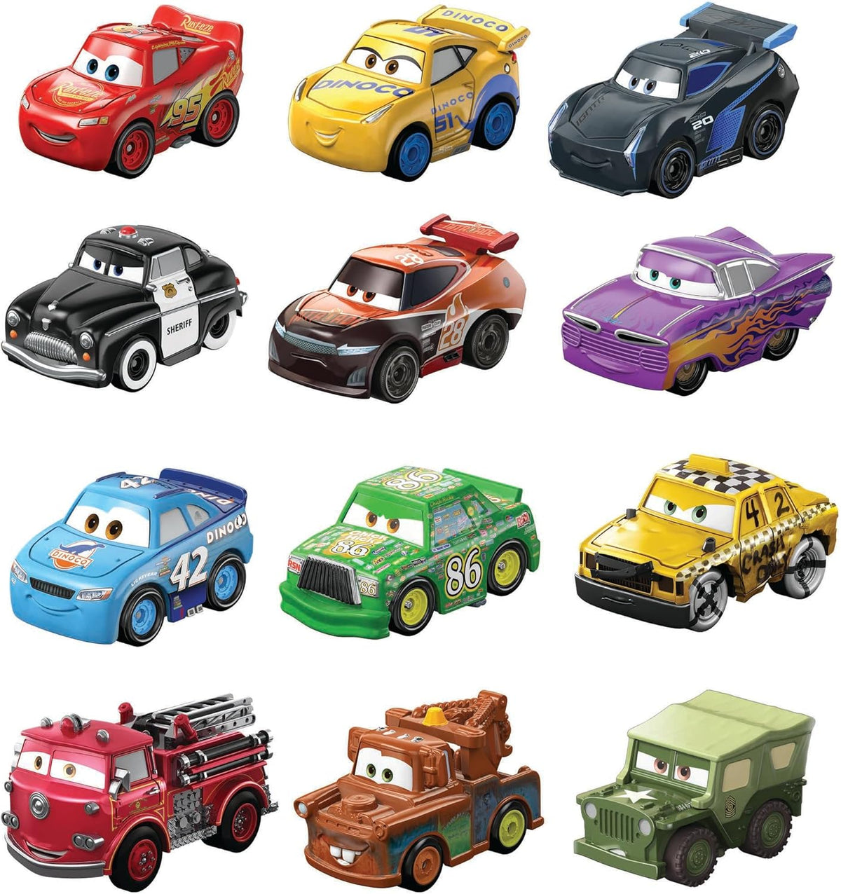 Disney Pixar Cars Mini Racers Die-Cast Vehicle Assorted - Sold per piece (Random Selection)