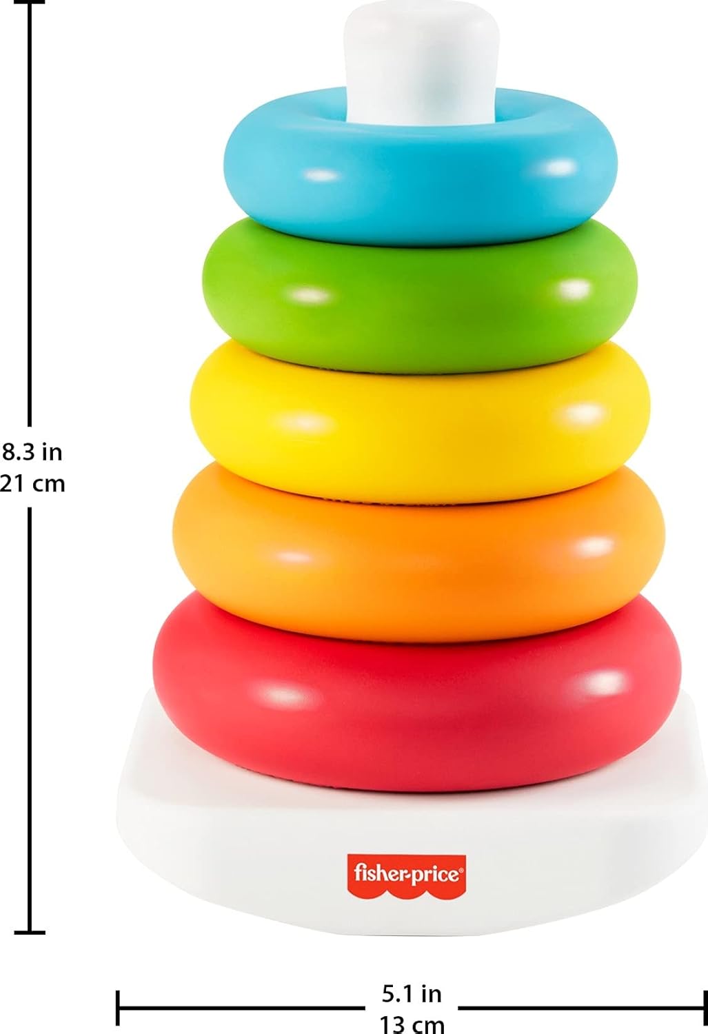 Fisher-Price Rock-Stack Eco-Friendly Baby Toy Classic Stacking Rings